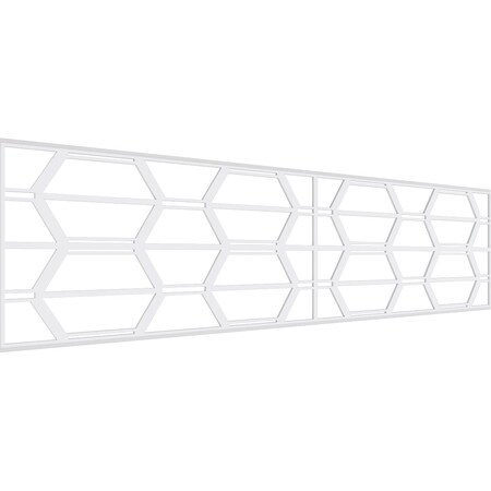 Ekena Millwork Set of Four Panels for 94 1/2"W x 24 1/4"H Greeley Fretwork Wainscot Wall Paneling WPKP12X01X47GLY